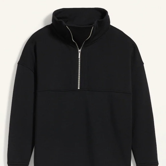 Half-Zip French Terry Funnel-Neck Sweatshirt - Picture 2 of 10